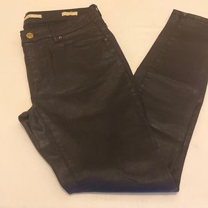 Zara Women Faux Leather Skinny Jeans